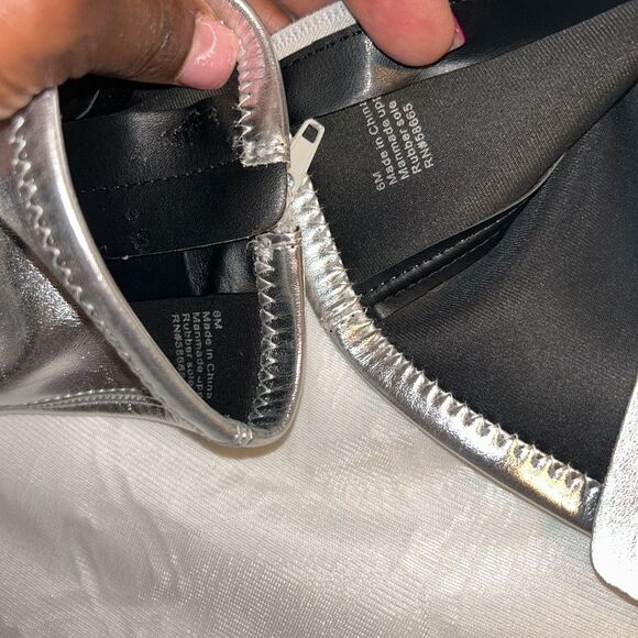 Abound Silver Zip up Ankle Boots(Size 6M) - Picture 8 of 8